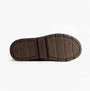 Bottom view of Skechers 167848/CHOC KEEPSAKES COZY - COZY MINI Womens Boots Chocolate showing detailed rubber sole design.