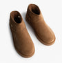 Skechers 167848/CSNT KEEPSAKES COZY - COZY MINI Womens Boots Chestnut top view of suede ankle boots with memory foam.