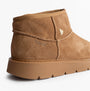 Skechers 167848/CSNT KEEPSAKES COZY - COZY MINI Womens Boots Chestnut side view showing suede upper and rubber sole.
