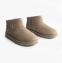 Skechers KEEPSAKES COZY - COZY MINI Womens Boots Taupe side view showing soft suede upper and comfortable sole.