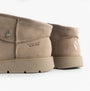 Skechers KEEPSAKES COZY - COZY MINI Womens Boots Taupe rear view, showcasing suede material and rubber sole.