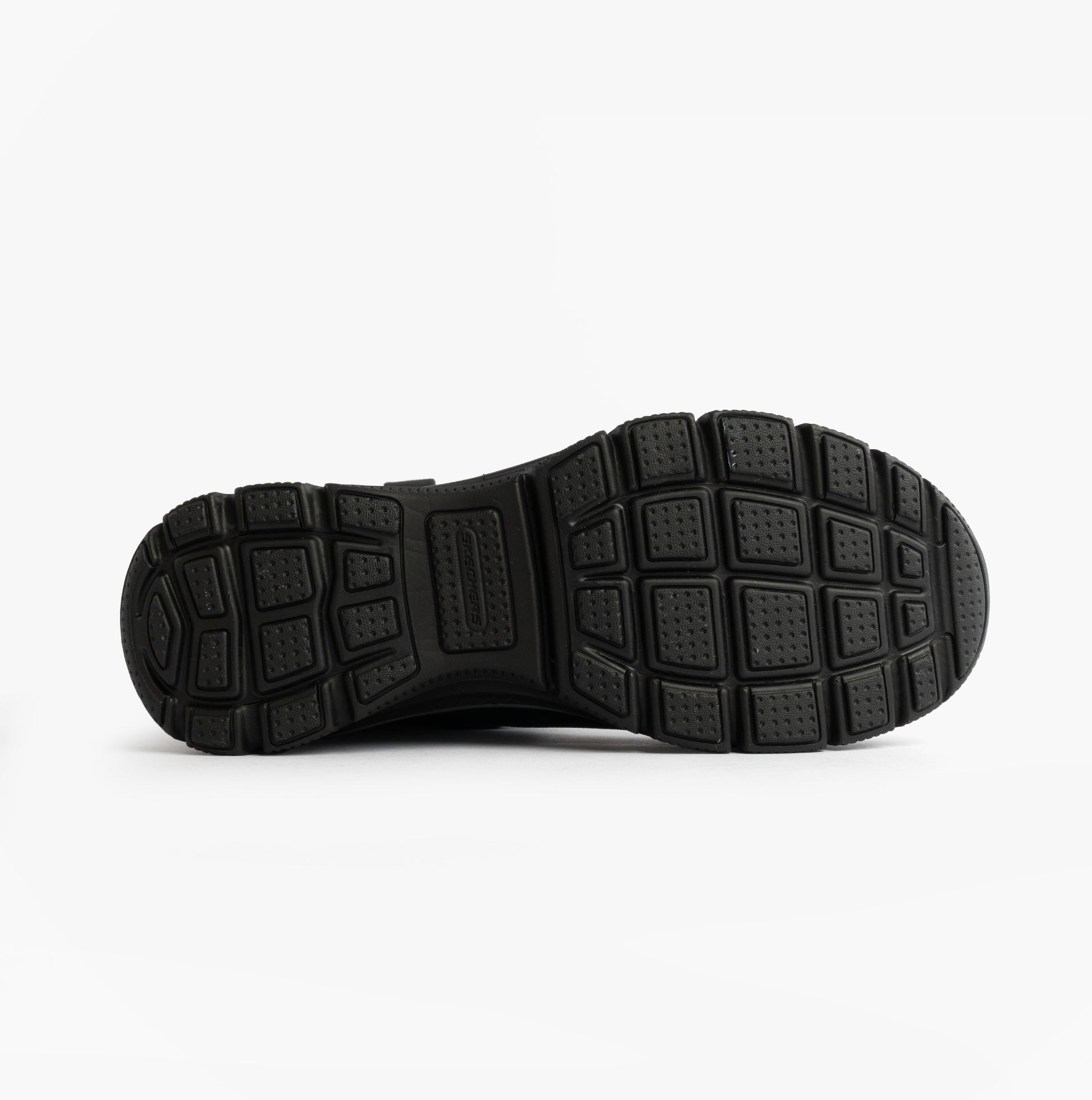 Skechers 168033/BLK EASY GOING - COZY WEATHER 2 Womens Boots Black bottom view showing outsole detail.