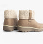 Skechers 168033/TPE EASY GOING - COZY WEATHER 2 Womens Boots Taupe rear view showcasing soft knit collar and sturdy sole.
