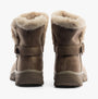 Skechers 168045/DKTP EASY GOING - DREAMERS MOVE Womens Boots Dark Taupe back view with faux fur lining.