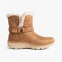 Skechers 168045/CSNT EASY GOING - DREAMERS MOVE Womens Boots Chestnut side view featuring soft faux fur lining and slip-on design.