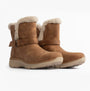 Skechers 168045/CSNT EASY GOING - DREAMERS MOVE Womens Boots Chestnut side view showcasing faux fur lining and rubber sole.