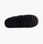 Skechers 169027/BLK COZY UP Womens Slippers Black bottom view showing synthetic sole details.