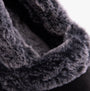 Skechers 169027/BLK COZY UP Womens Slippers Black detail view of warm lining and plush collar.
