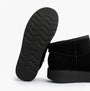 Skechers 169143/BBK KEEP COZY Womens Boots Black, bottom view showcasing rubber sole design and traction pattern.