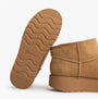 Skechers 169143/CSNT KEEP COZY Womens Boots Chestnut bottom view with rubber sole detail.
