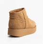 Skechers 169143/CSNT KEEP COZY Womens Boots Chestnut side view showing suede leather upper and rubber sole.
