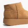 Skechers 169143/CSNT KEEP COZY Womens Boots Chestnut side view showing soft suede upper and comfortable slip-on design.