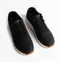 Skechers 177093/BKLD UNO-JUNGLE NITE Womens Trainers Black Durabuck/Leopard Printed top view, showing black leather and leopard print details.