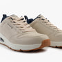 Skechers 183012/WBL UNO - ALDER Mens Trainers White Blue side view showing synthetic leather upper and lace-up design.