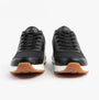 Skechers 183022/BLK UNO - BANKSIA Mens Trainers Black front view with lace-up fastening and rubber sole.