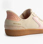 Skechers 185323/NTPK HOTSHOT Womens Trainers Natural Nylon/LeatherPink side view featuring pink and beige upper.