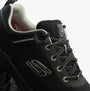 Skechers Work 200188EC GATLON Mens Safety Trainers Black/Grey side view close-up showing lace-up design and composite toe cap.