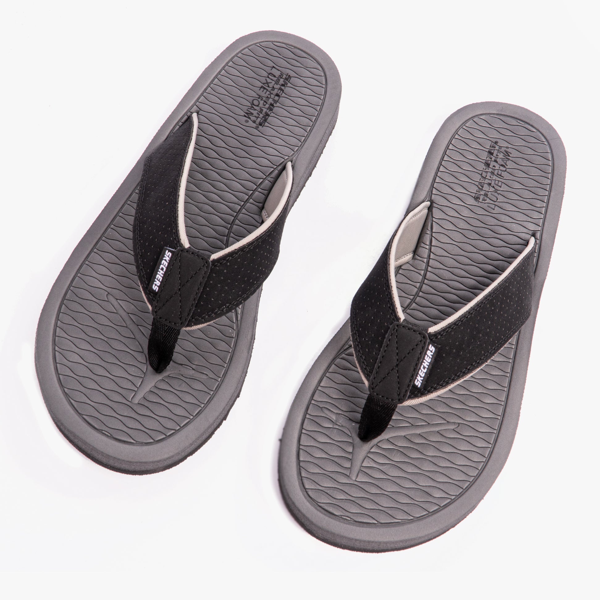 Skechers 205098/BLK TANTRIC - FRITZ Mens Toe Post Sandals Black