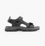 Skechers 205139/BLK PREWITT - RIGDON Mens Sandals Black side view featuring synthetic upper and rubber sole.