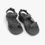 Skechers 205139/BLK PREWITT - RIGDON Mens Sandals Black top view showcasing synthetic upper and rubber sole.