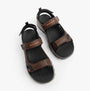 Skechers 205139/BRBK PREWITT - RIGDON Mens Sandals Brown/Black top view showing synthetic upper and rubber sole.