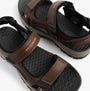 Skechers 205139/BRBK PREWITT - RIGDON Mens Sandals Brown/Black top view showing synthetic upper and touch fasten straps.