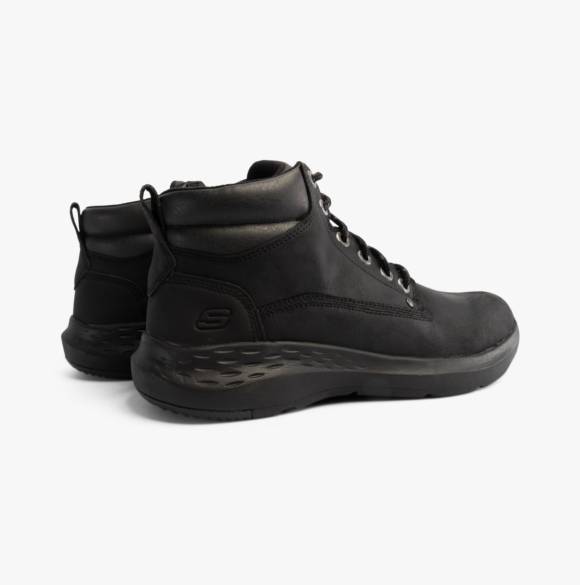 Skechers 205175/BLK PARSON - EDERIC Mens Boots Black - Back view showing detail of shoes.