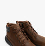 Skechers 205175/CDB PARSON - EDERIC Mens Boots Dark Brown, front view with lace-up detail and leather upper.