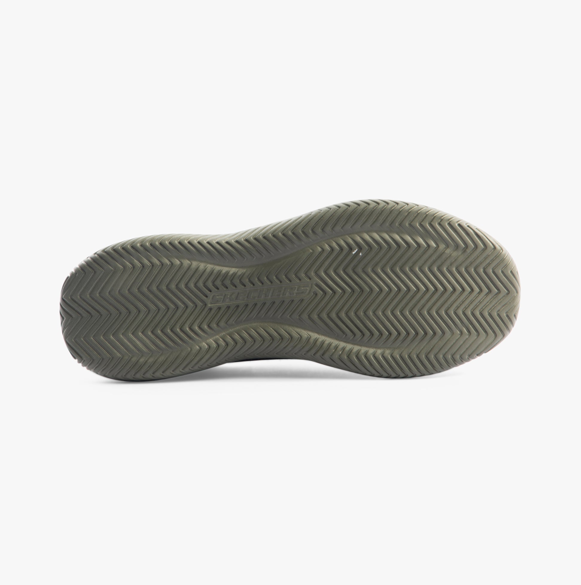 Skechers 205211/BLK HASTING - RORY Mens Shoes Black rubber sole bottom view with herringbone pattern.