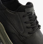 Skechers 205211/BLK HASTING - RORY Mens Shoes Black detail view of lace-up design.