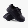 Skechers 205236/BBK NETSON - GANDER Mens Trainers Black side view showcasing lace-up closure and round toe design.
