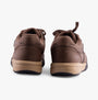 Skechers 205236/BRN NETSON - GANDER Mens Trainers Brown rear view showing relaxed fit and waterproof features.