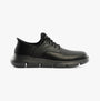 Skechers 205278/BBK GARZA - CARLYN Mens Shoes Black side view showcasing casual synthetic upper and lace-up design.
