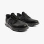Skechers 205278/BBK GARZA - CARLYN Mens Shoes Black in side view showcasing synthetic upper and lace-up closure.
