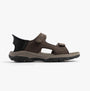 Skechers 205289/CHOC TRESMEN - REECE Mens Sandals Chocolate side view with synthetic upper and rubber sole