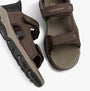 Skechers 205289/CHOC TRESMEN - REECE Mens Sandals Chocolate side view featuring synthetic upper and rubber sole.