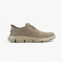 Skechers 205352/DKTP GARZA - CLIVE Mens Shoes Dark Taupe side view showcasing the relaxed fit and lace-up closure.