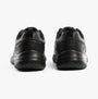 Skechers 210661/BBK DELSON 3.0 - GLAVINE Mens Shoes Black back view showing low top design and sleek black finish.