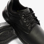 Skechers 210661/BBK DELSON 3.0 - GLAVINE Mens Shoes Black side view showing leather upper and lace-up closure.