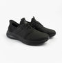 Skechers 210828/BBK SLADE - ZACHARY Mens Trainers Black side view featuring lace-up closure and textured details.