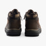 Skechers 210932/COC CAMBERT - HARLAN Mens Boots Cocoa rear view showcasing the ankle height and lace-up design.