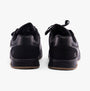Skechers 210944/BLK CAVELL - SPARKMAN Mens Trainers Black rear view showing sleek design and lace-up closure features.