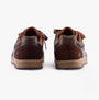 Skechers 210944/CHOC CAVELL - SPARKMAN Mens Trainers Chocolate rear view showcasing faux leather and rubber sole.