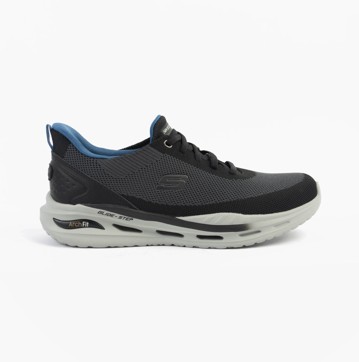Skechers 210994/BLK ARCH FIT ORVAN - KINCADE Mens Trainers Black side view