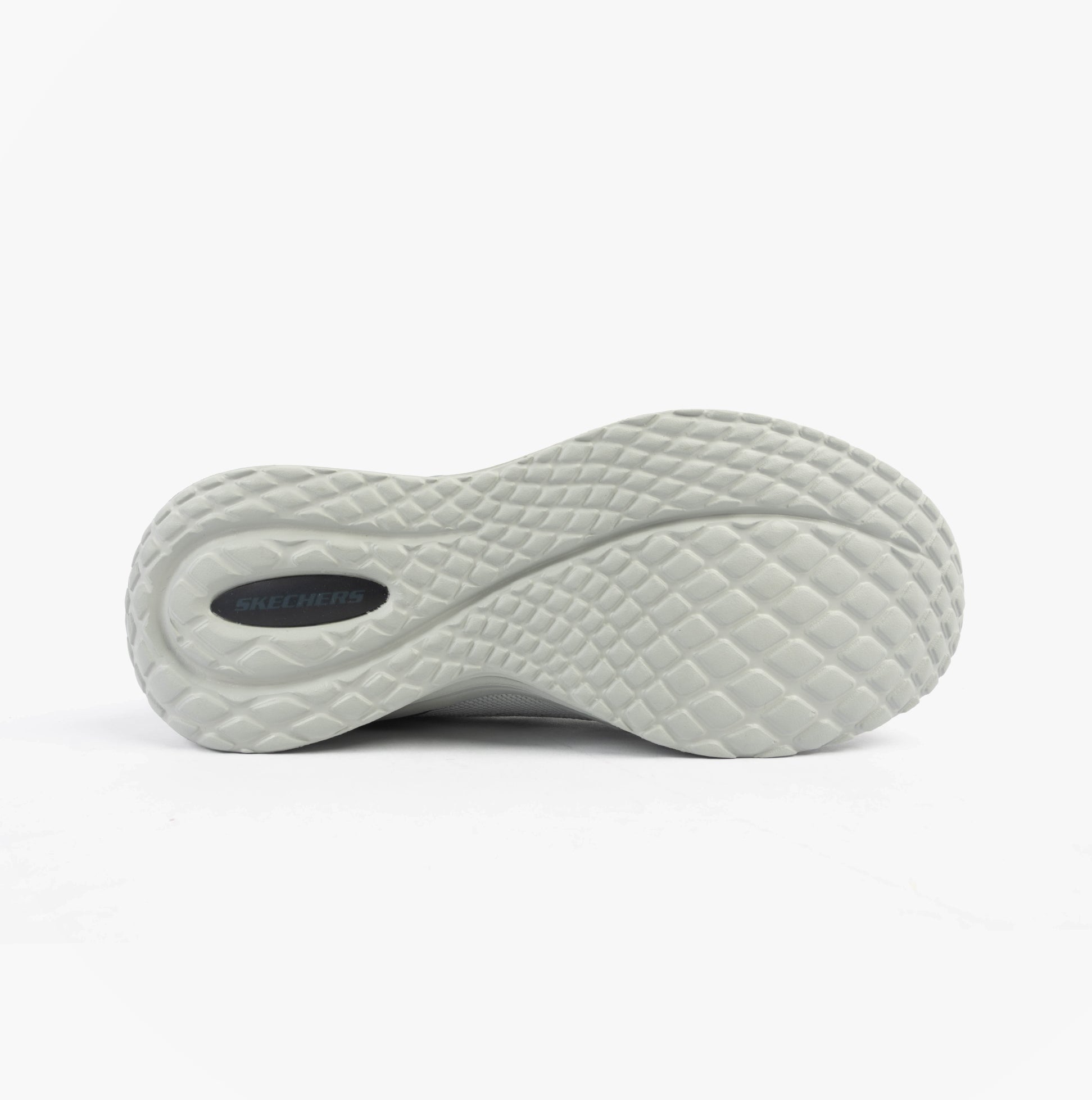 Skechers 210994/LTGY ARCH FIT ORVAN - KINCADE Mens Trainers Light Grey bottom view showcasing rubber sole and traction design.