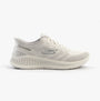 Skechers 216375/WGY GO WALK NOW - PAYTON Mens Trainers White/Grey side view showing mesh upper and rubber sole.