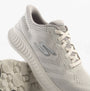 Skechers 216375/WGY GO WALK NOW - PAYTON Mens Trainers White/Grey side view showcasing mesh upper and rubber sole.