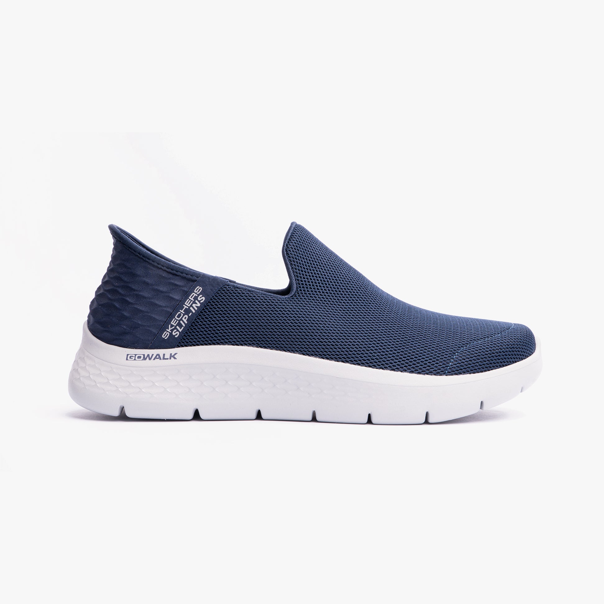 Skechers GO WALK FLEX NO HANDS Mens Trainers Navy