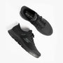 Skechers 216550/BBK GO WALK 7 - VALIN Mens Trainers Black top view showcasing lace-up design and mesh upper.