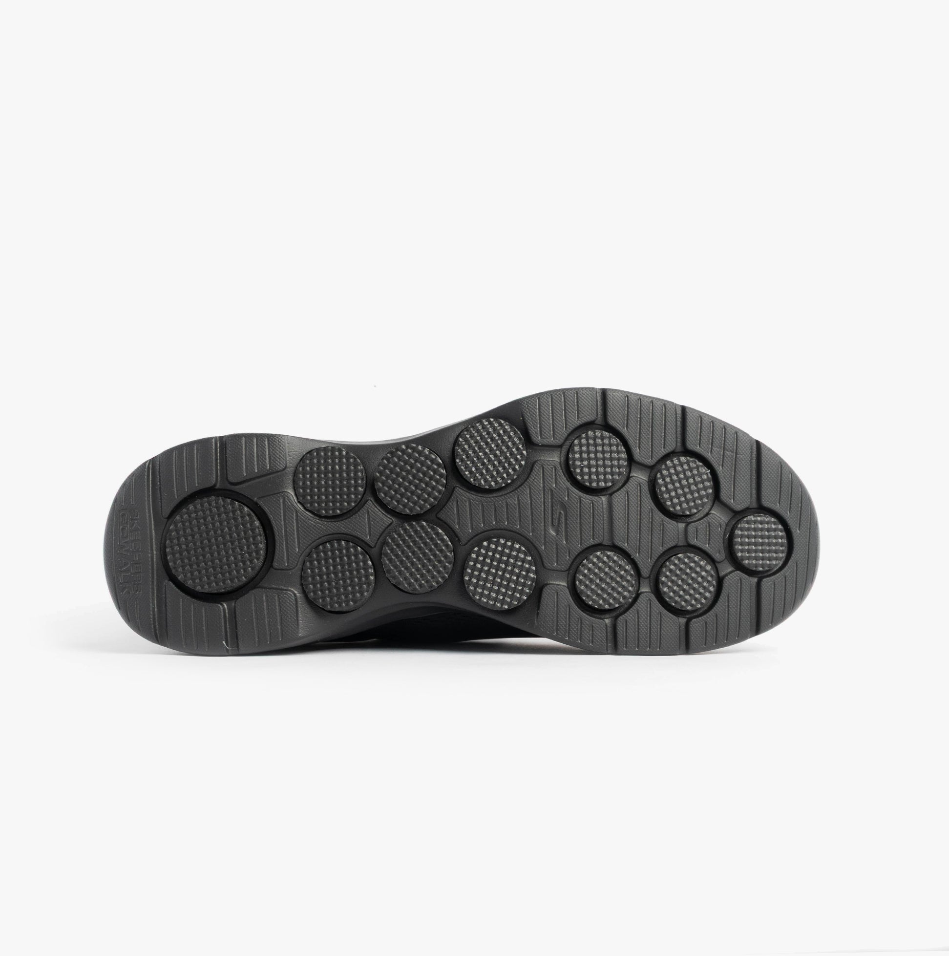 Skechers 216550/BBK GO WALK 7 - VALIN Mens Trainers Black bottom view sole with circular grip design